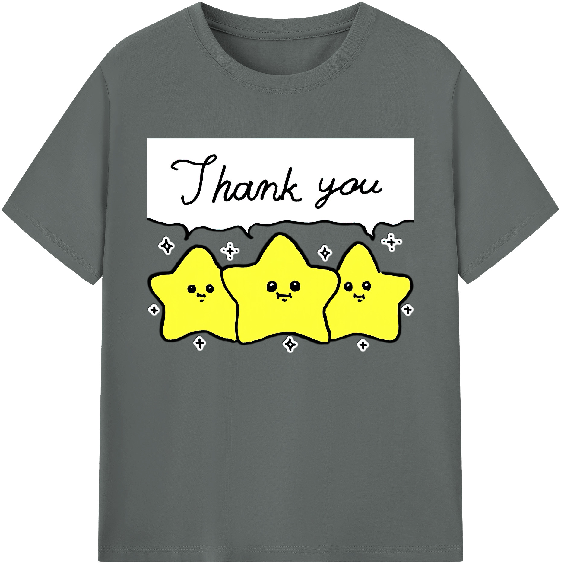 （画像用） ちいかわ 流れ星 Chii-kawa Shooting star 綿100％ メンズ半袖Tシャツ｜肌触りやわらか＆通気性